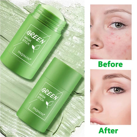 Green Tea Cleansing Stick Face Clean Mask Smear Acne Shrink Blackhead