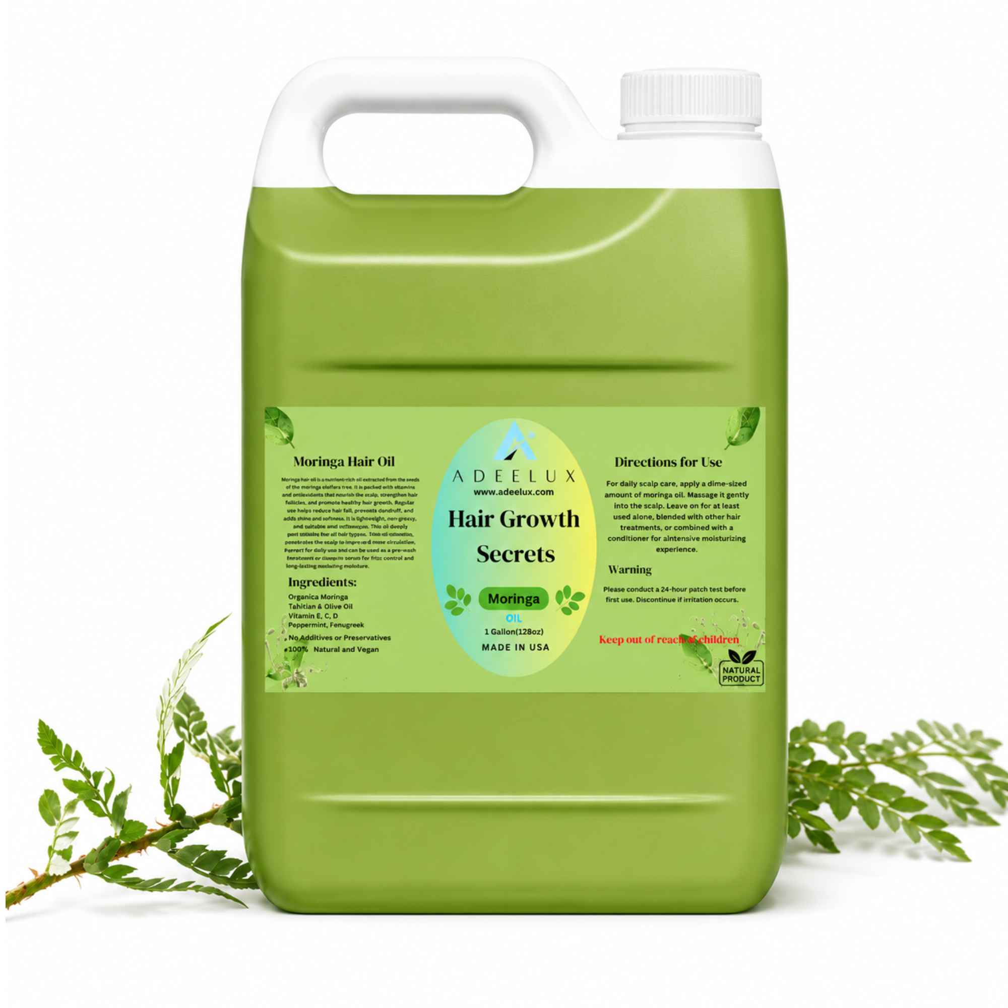 Moringa Hair Growth Oil 1 Gallon