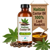 Haitian Castor Oil 100% Lwil Maskriti | Cold Pressed Organic Hair & Skin Oil 8oz