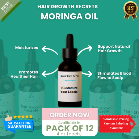 Moringa Hair Oil (Pack of 12) 4 oz each